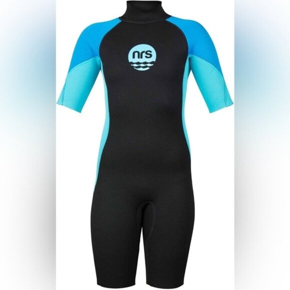 NRS Kid's Shorty Wetsuit Black Y-M Euc
